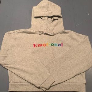 Emotional Cropped Hoodie